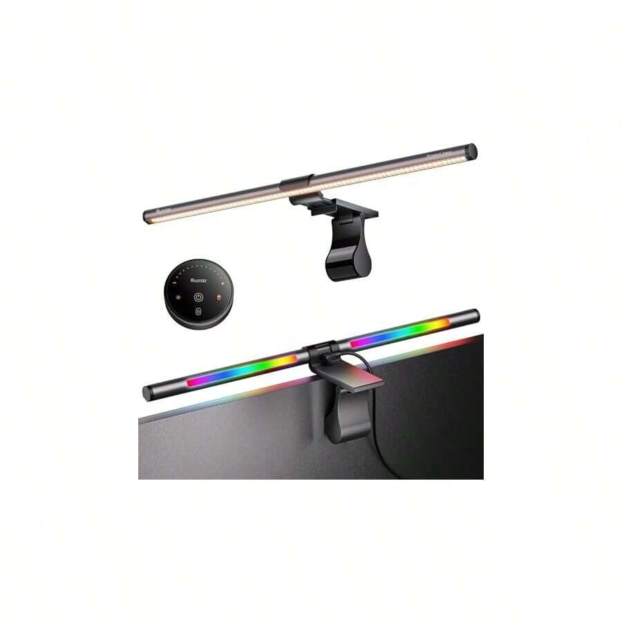 Curved Monitor Light Bar 51cm RGB Backlight Lamp Color Temperature Brightness Adjustable Eye Care No Glare Anti-Blue Screen Light Bar For Home Game Work - as pic - View 1