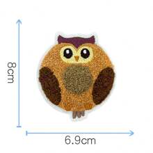 26 件可爱卡通动物和字母刺绣补丁，创意 DIY 用品，适用于铅笔盒、文具、姓名标签、背胶