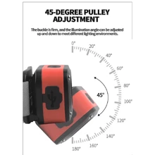 NetHong 2Pcs 800 Lumens LED Headlamp Headlight USB Rechargeable Head Torch Light - Silver - View 6