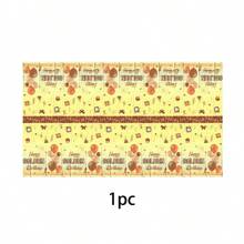 1 件/3 件生日快乐一次性塑料桌布，配有气球、丝带、礼物、时钟、蝴蝶结印花图案、防水、金色主题生日派对装饰，适合室内和室外、生日蛋糕桌面装饰 - 彩色 - 查看 9