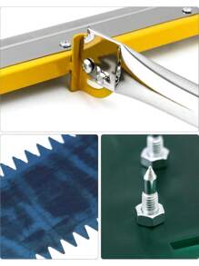 Self-Leveling Cement Tool Kit, Floor Construction Roller Spikes, Epoxy Floor Paint Tools, Stainless Steel Scraper Self-Leveling Rake - Silver - View 5