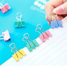 Set Of 48 Paper Clips Clamps Colorful Clips Office School Kit 25mm/32mm/41mm Back To School - Colored - 41mm (24 Units) - View 7