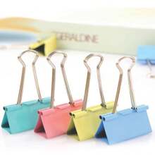 Set Of 48 Paper Clips Clamps Colorful Clips Office School Kit 25mm/32mm/41mm Back To School - Colored - 41mm (24 Units) - View 3