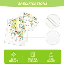 1pc Countryside Style Digital Printing Table Runner, Linen, 33*180 Cm, Suitable For Living Room Coffee Table And Dining Table, Spring/Summer