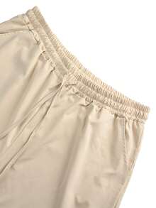 Plus Size Linen 2 Pieces Set: Short Sleeve Shirt And Wide Leg Pants, Casual Outfit For Spring/Summer