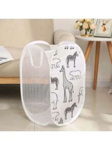 Sắp xếp quần áo trẻ em với giỏ đựng đồ giặt hoạt hình dễ thương này - Sức chứa lớn, có thể gấp lại và dễ vệ sinh! - LZ-Z01 - Xem 5