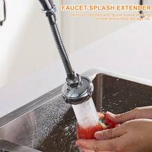 Kitchen Tap Spray Head 360°Swivel Spout Kitchen Sink Tap Spray Head Sink Sprayer Universal Faucet Extension For Kitchen Tap Nozzle Filter - Silver - View 4