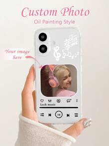 Custom Photo Phone Case, Record Design Custom Phone, DIY Phone Case, Unique Design Phone Case, Couples Phone Case, Phone Case Gift, Customized IPhone Phone Case, Customized Galaxy Phone Case - Clear - View 6