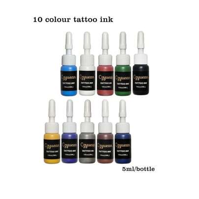  CZyuean 5ml 10 色专业纹身墨水，纹身彩色颜料