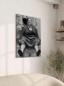 1Pc Wood Frame Canvas Wall Art Black White Vintage Humor Movie Dumb-Dumber Aesthetic Posters Retro Classic Funny Harry Dunne On Toilet Wall Art Modern Funky Prints Paintings Bathroom Wall Decorative Painting, Stretched And Framed Ready To Hang - Màu Xám nhạt - Xem 6