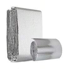 Radiator Heat Reflector Back Foil Heat Reflective 5M Heat Energy Saving Film Pad  Wall Thermal Insulation Aluminum Film - 黑色 - 查看 4