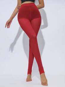 1 Pair Women Elegant Stirrup Tights, Casual Daily Wear