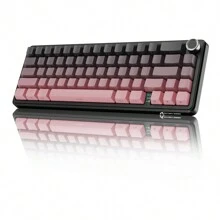 X66 Gasket Wireless Mechanical Keyboard With Volume Knob,60% Bluetooth/2.4GHz/Wired Gaming Keyboard,RGB Backlit,OEM Tri-Color PBT Keycaps,66 Keys Hot Swappable For PC/