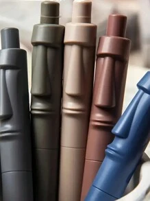 1pc Retro Sculpture Ballpoint Pen, Creative Personalized Compact Pen For Students And Office Use