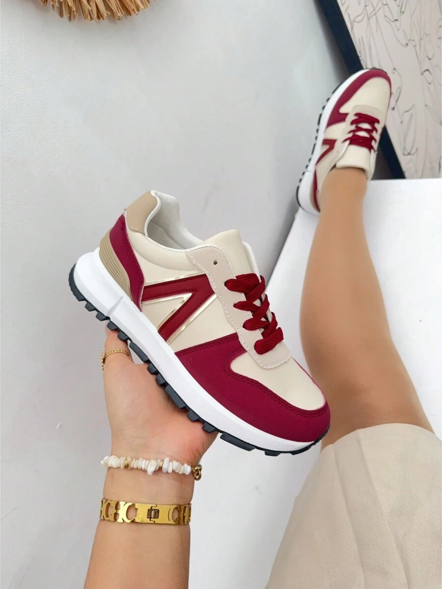 Causal Shoes For Women, New Spring 2025 Collection, Very Fashionable For Women, For Students, University And Daily, Estimated Delivery 1-3 Business Days (Peninsula) - 紅色 - 查看 1