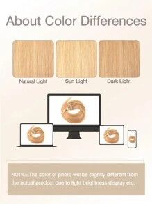 Micro Loop Hair Extensions Real Human Hair Nature Color 12-22inch Straight Invisible Premium Human Hair 50pcs Micro Loop Hair Extensions - S18/613 - 查看 7