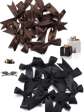 20pcs Dark Blue Assorted Satin Ribbons Premade Bows With Twist Knot 3.5 Inch Premade Bows For Snack Bags Gift Wrap Basket Wedding Birthday Party Birthday Gifts Graduation