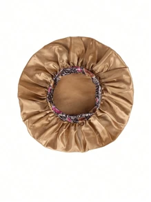 1pc Women's Wide Brim Adjustable Printed Sleep Hat/Bonnet, Suitable For Curly And Straight Hair Valentines