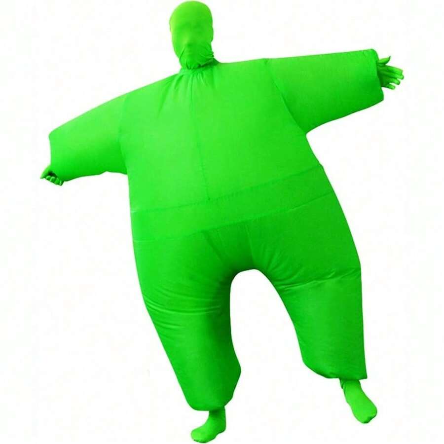 Disfraz inflable para adultos, disfraces inflables de alienígenos para Halloween, disfraces inflables de secuestro de alienígenos, disfraces divertidos de Halloween hinchables - Verde - Ver 1