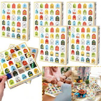 5 st 30-dagars Ramadan-nedräkning presentask stjärnor månmönster papper godisask Ramadan adventskalender förpackningslådor för Eid Mubarak festfavör presentinslagningstillbehör Ramadan presenter