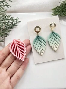 Leaves Clay Cutter Mold, Leaves Shape Polymer Clay Cutter Soft Pottery Earrings DIY Ceramic Earrings Jewelry Pendants Clay Tools - Clay Cutter - View 3