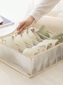 Foldable Storage Basket, Cloth Can Be Window Wardrobe Storage Frame, Large Clothing Storage Box,Foldable Storage Box For Underwear, Ties And Socks, Fabric Storage Box