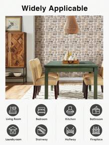 1pc/10pcs 3D Faux Stone Peel And Stick Wall Panels, 3D Wall Stickers For Living Room, Wall Tiles Self Adhesive Backsplash For Kitchen, Bathroom, Farmhouse Decor