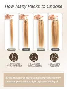 Micro Loop Hair Extensions Real Human Hair Nature Color 12-22inch Straight Invisible Premium Human Hair 50pcs Micro Loop Hair Extensions - S18/613 - 查看 5