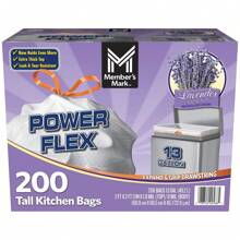 Member's Mark Members Mark Tall Kitchen Drawstring Trash Bags (13 Gallon 200 Count Total) - Multicolor - View 1