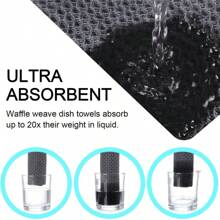 4/2 Pcs 12in*12in/13in*28in Waffle Weave Kitchen Towels, Super Soft And Absorbent Dish Cloths/Cleaning Towel Set