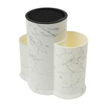 3-In-1 Knife Holder, Universal Knife Block, Knife Utensil Holder - 白色 - 查看 6