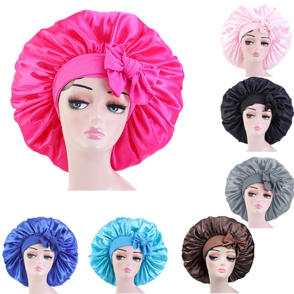 1pc Satin Bonnet Silk Bonnet Hair Bonnet For Sleeping Large Bonnets With Tie Band Hair Wrap With Adjustable Straps Hair Cap Night Sleep Caps For Women Curly Braid Hair Black, Satin Hair Bonnet Wide Band - Silk Like Sleeping Bonnets For Curly Hair Hair Wrap For Night Cap With Tie Band Breathable Satin Bonnet For Women(Halloween,Costume PartyParty Dress Up, FestivalRole-Playing Headband.Trick-Or-Treat)