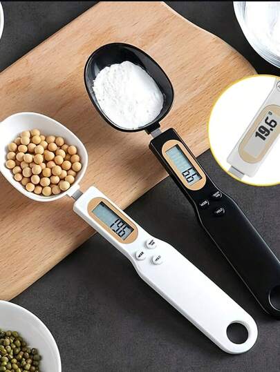 1pc Accu-Measure Digital Kitchen Scale Spoon - LCD Display, 0.1g-500g Precision, Battery-Powered, Ideal For Cooking, Baking, And Portion Control