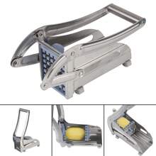 Cortador de tiras de patata, máquina de cortar pepino, picadora práctica para el hogar, rebanadora de acero inoxidable, utensilios de cocina - Plateado - Ver 3