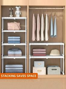Adjustable Metal Closet Organizer With Telescoping Shelf, Stackable Portable Wardrobe Storage Rack, No-Drill, Easy To Install, Support Up To 121 LB, Perfect For Home Organization Dress Pants Shoes Jeans Boots Skirtbedroom,Organizer,Organiser,Home Storage,White T Shirt Women,Black Pants Women,Ladies Winter Clothes,Dress,Winter Clothes For Ladies,Elegant Woman Dresses,White Shirt For Ladies,Long Sleeve,White Jumpsuit For Women,Spring Dresses For Women,Spring Outfits For Women,Spring,Spring Clothes,Minimalist,Summer Tops