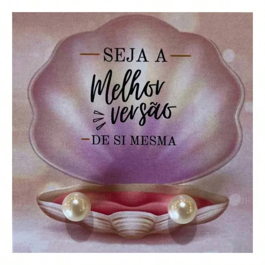 50 Pares De Brinco Pérola Mimo Brinde Mulheres Empoderadas