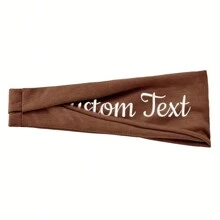 1pc Personalized Embroidered Name/Letter/Pinyin Sports Sweat-Wicking Headband, Women Fitness/Yoga Embroidery Headwrap, Anti-Sweat Hairband For Workout, Outdoor, Home, Simple Design & Elastic - Multicolor - View 7