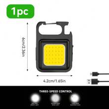 1/2/3/10pcs COB Keychain Work Light, Flashlight With 4 Lighting Modes, Keychain Light Emergency Light, Bottle Opener, Mini Flashlight With Magnetic Base