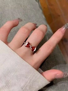 Vanel 1 Stück modischer silberner Schleife Design Kubikzirkonia Ring, Verlobungsring, Ehering, Versprechen Ring, Jahrestags-Geschenk Valentinstag, Mutter, Muttertag, Geschenk
