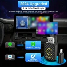 Mini Android Auto Wireless Adapter&Wireless CarPlay Adapter Convert Factory Wired To Wireless CarPlay Dongle, USB CarPlay Wireless Stick Wireless Android Auto Adapter For IOS 12+/Android 11+ No Delay