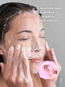 Jabón Facial y Corporal Con Deliciosos Aromas: Olivo Dulce, Flor De Cerezo y Rosa Mosqueta - Rosa - Ver 4