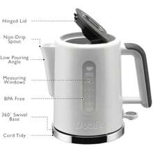 Dualit Studio Kettle | 1.5L 2.4KW Jug Kettle In White With Polished Trim | Dual Measuring Windows | Fast Boiling  Kettle | Patented Sure Pour Technology - White/Grey-1.5Litres - View 7