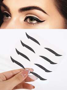 8/48片眼线贴纸，金色和黑色细眼线贴纸，可重复使用，易于涂抹和卸除，化妆，便宜，房间装饰，梳妆台，旅行，卧室，化妆配件，便宜，圣诞礼物，化妆品，化妆工具，便宜货，礼物，女士礼物，圣诞礼物 - 彩色 - 查看 11