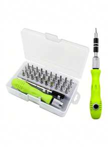 32 合 1 磁性螺丝刀套装盒，配件齐全，多功能迷你棘轮工具，适用于家庭和专业维修，汽车维修工具配件 - 彩色 - 查看 6