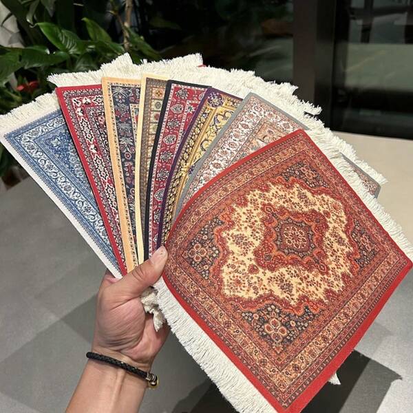 1/2pcs Vintage Style Coasters, Place Mats, Mouse Pads, Tabletop Decorations For Holidays, Parties, Weddings, Dining Tables