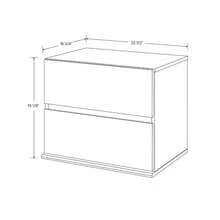 2 Drawer Modular Nightstand White - Room Essentials™ - White - View 5