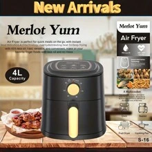 INTETEIN 4L Mechanical Air Fryer - User-Friendly Multi-Functional Kitchen Companion For Healthy, Easy Cooking & Diverse Cuisine With Air Fryer Paper Free Gift - Xem 3