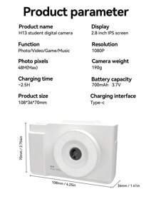 H12 CCD Digital 48 Million HD Camera Intelligent Anti-Shake Zoom HD Sports Camera 32G + Memory Card