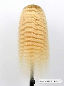 30英寸 613 蕾丝前假发，真人发，180% 密度，13X4 透明金色假发，深波浪蕾丝前假发，预先拔毛的金色蕾丝前假发，女士真人发 - S613 - 查看 4