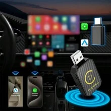 Mini Android Auto Wireless Adapter&Wireless CarPlay Adapter Convert Factory Wired To Wireless CarPlay Dongle, USB CarPlay Wireless Stick Wireless Android Auto Adapter For IOS 12+/Android 11+ No Delay